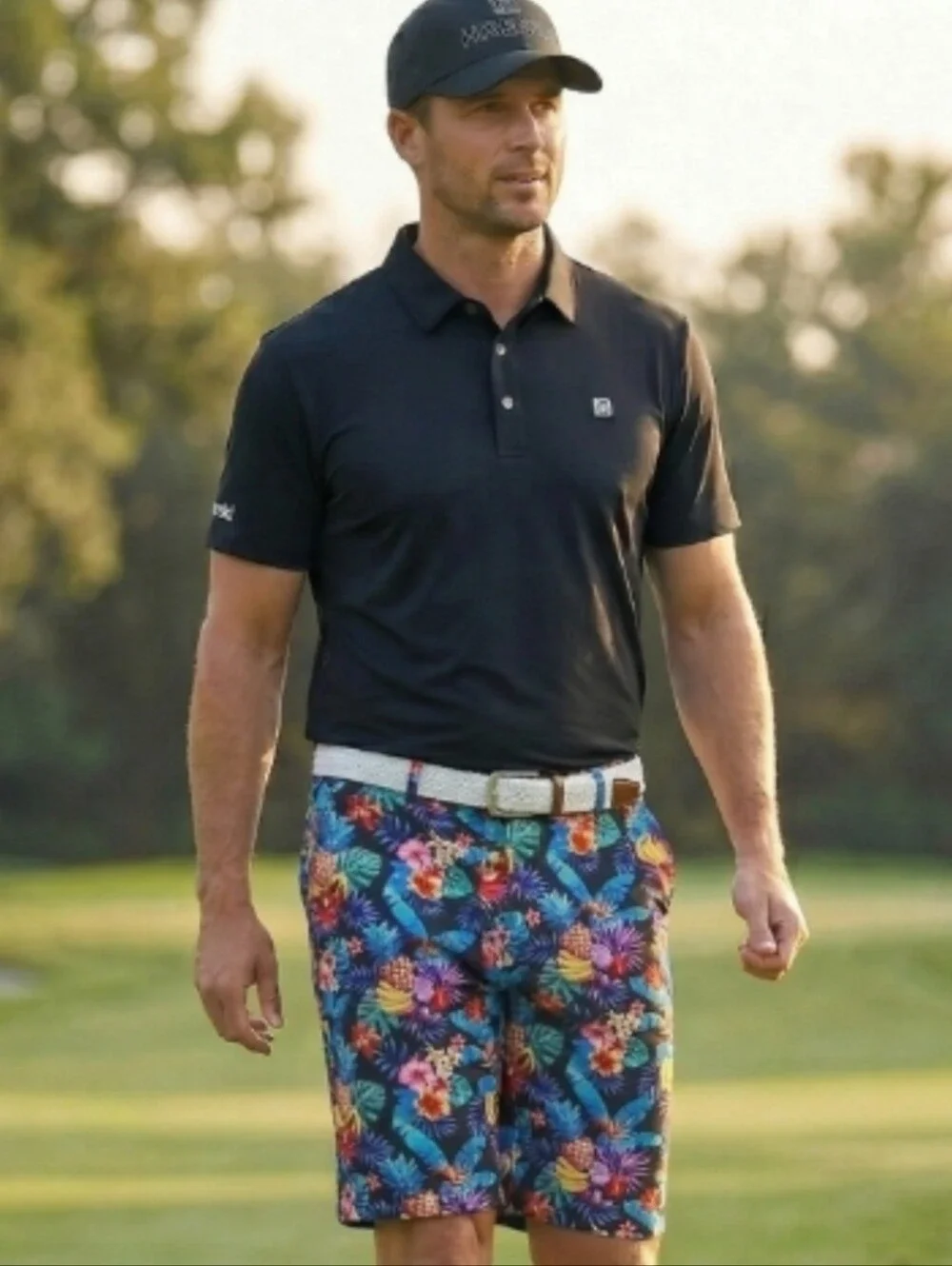 NWT Hreski Tropical Fruits Golf Shorts- Size 36